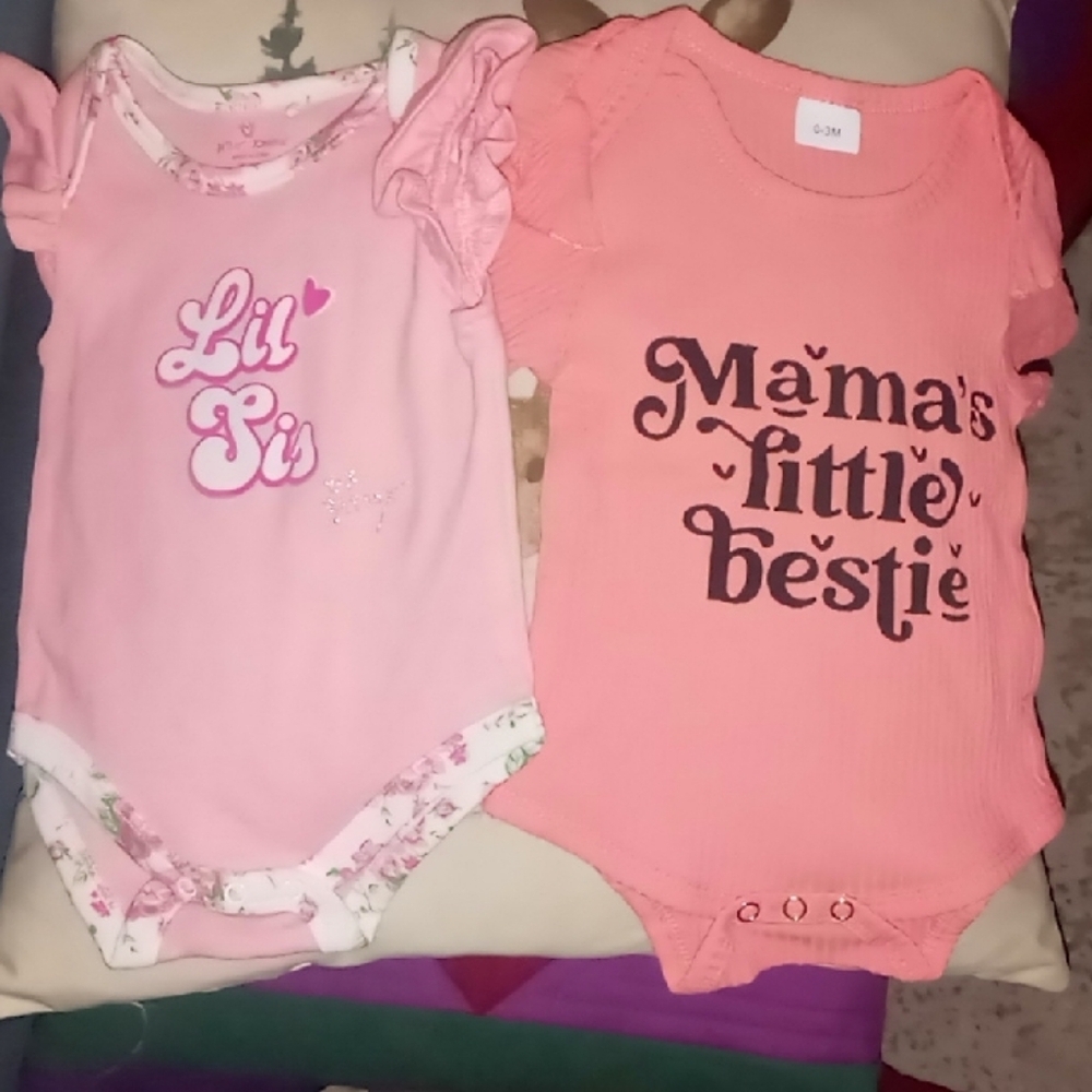 Pink Bodysuits with Ruffled Trim